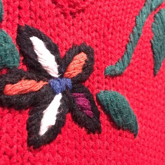 62 East M Heavy Knit Sweater Embroidered Vintage - Picture 5 of 13